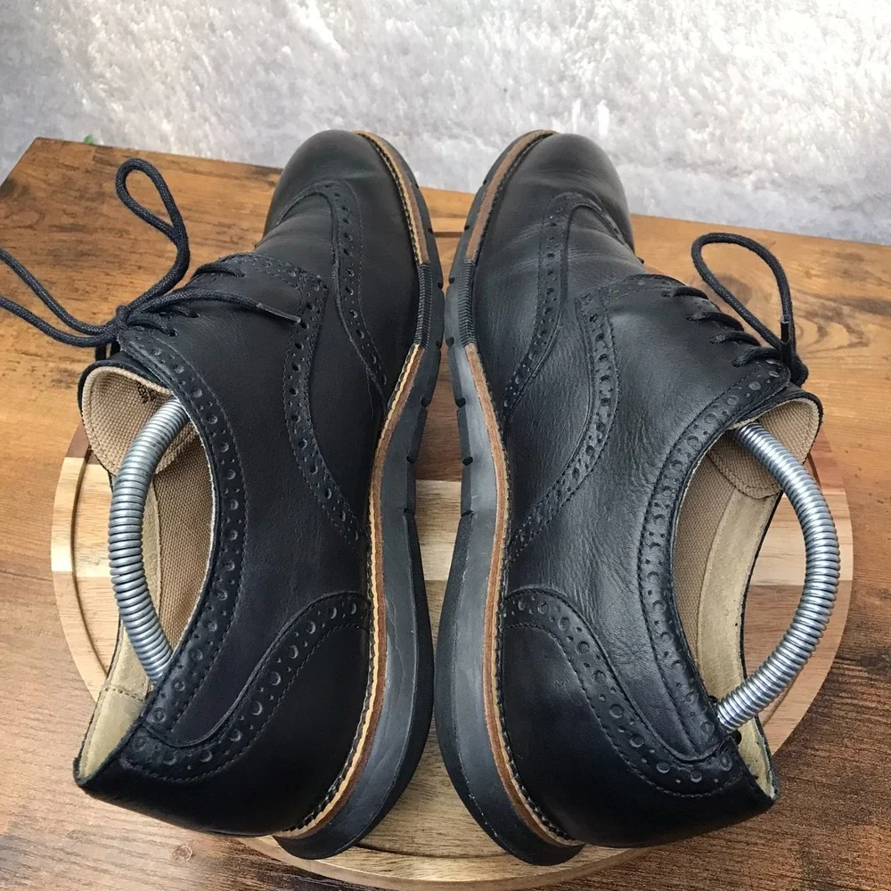 Cole Haan Grand.ØS Wingtip‎ Oxford Mens 10.5M Black Leather Derby Dress Shoes